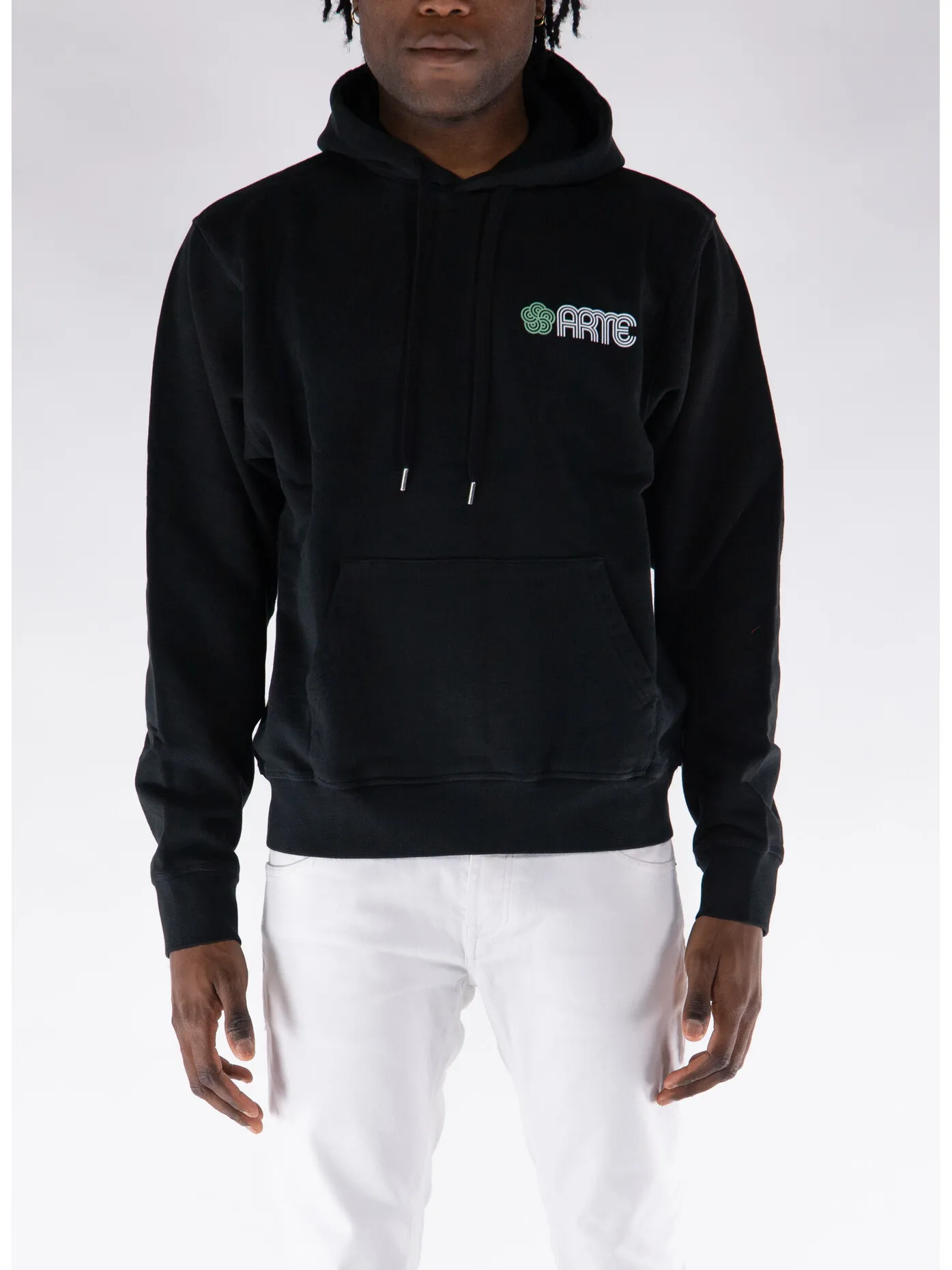     -ARTE    -FELPA HOODIE CIRCLE FLOWER BACK PRINT-