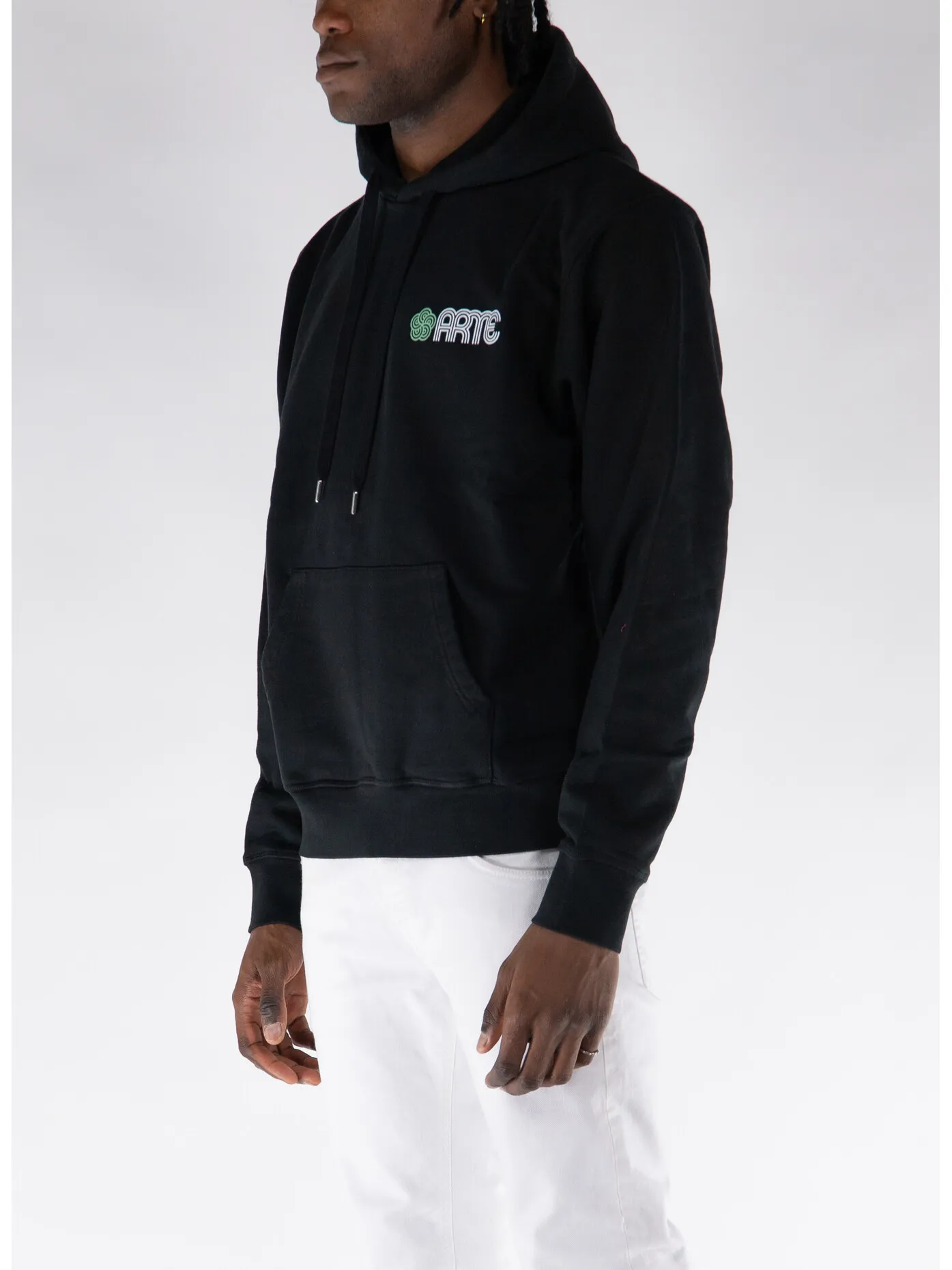     -ARTE    -FELPA HOODIE CIRCLE FLOWER BACK PRINT-