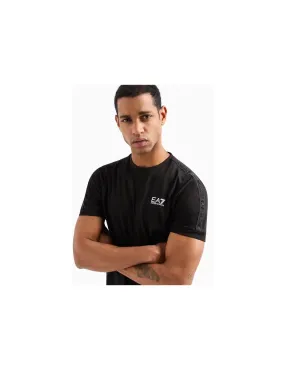 3DPF18 POLO UOMO EA7 EMPORIO ARMANI T SHIRT MAGLIA SERAFINO IN COTONE MAN NERO