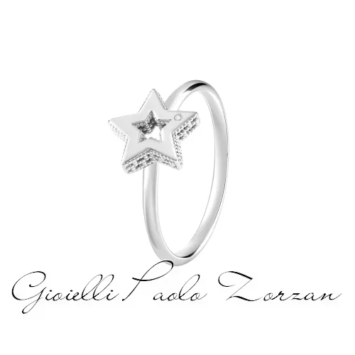 Anello Bliss Joy in oro bianco 9KT con diamante 20092575