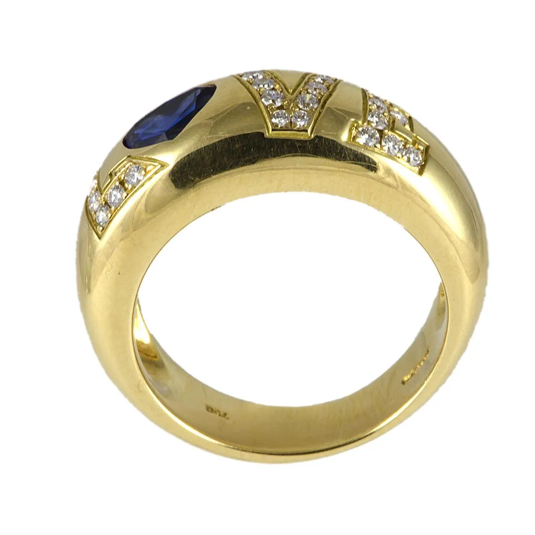 ANELLO IN ORO GIALLO CON DIAMANTI CT 0,24 MIS 9