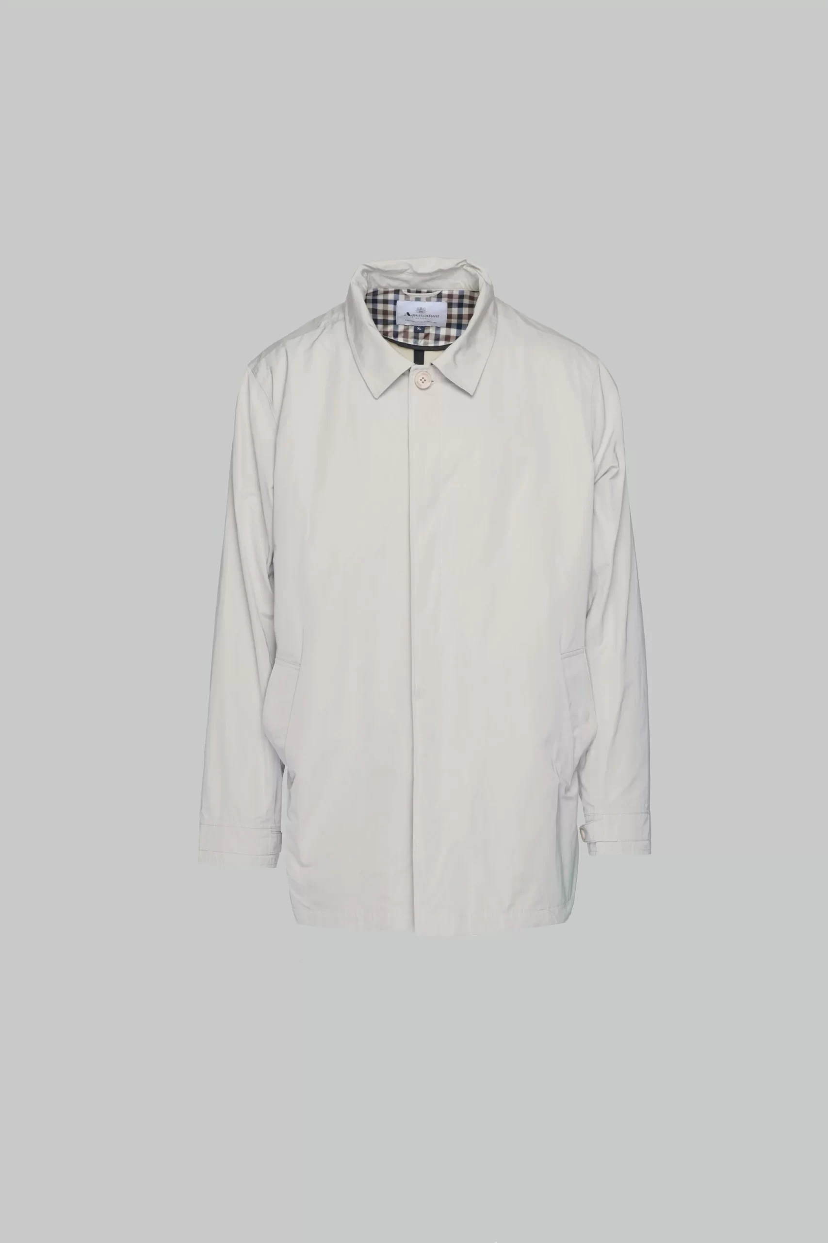 AQUASCUTUM trench uomo collo a camicia JK001