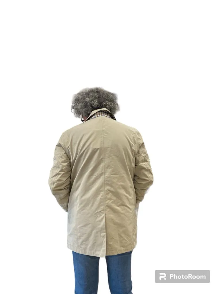AQUASCUTUM trench uomo collo a camicia JK001