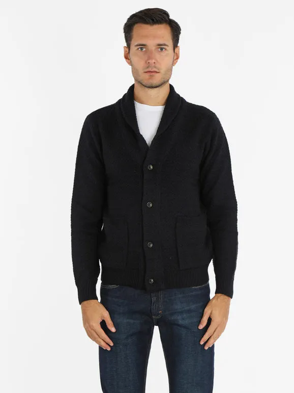 Baci & Abbracci Cardigan homme en maille torsadée