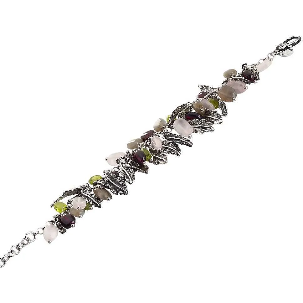 bracciale Con Charms donna Argento 925 gioiello Bottega Boccadamo Verde Carezza