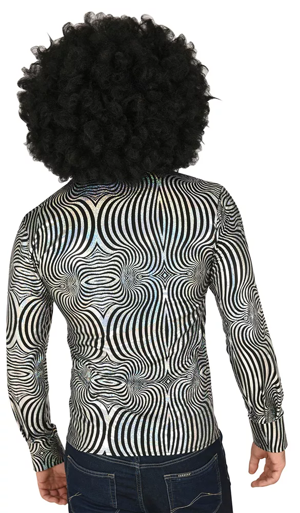 Camicia da uomo discoteca anni '70 olografica