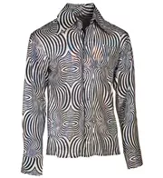 Camicia da uomo discoteca anni '70 olografica