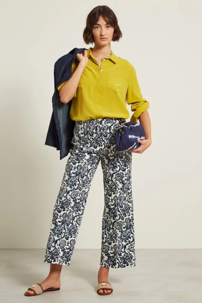Camicia in crépe de chine