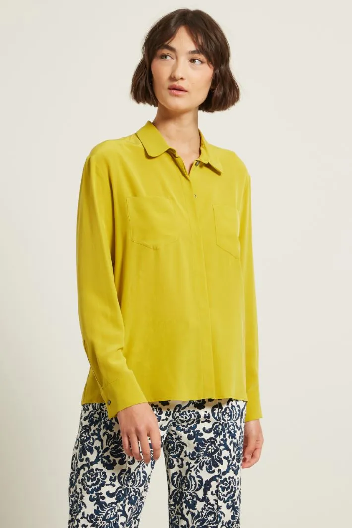 Camicia in crépe de chine