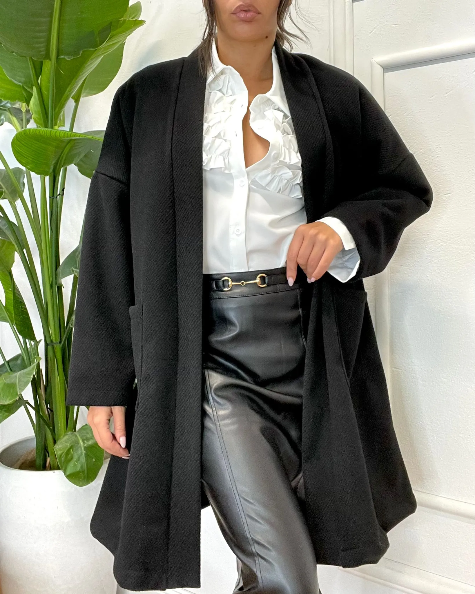 CAPPOTTO IN PANNO 805 nero