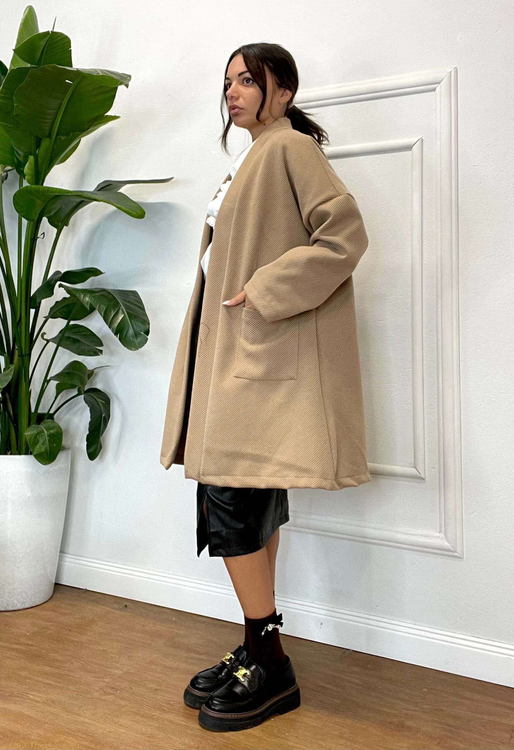 CAPPOTTO IN PANNO 805 tabacco