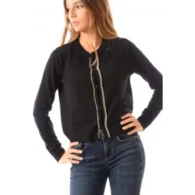 Cardigan con applicazioni gioiello