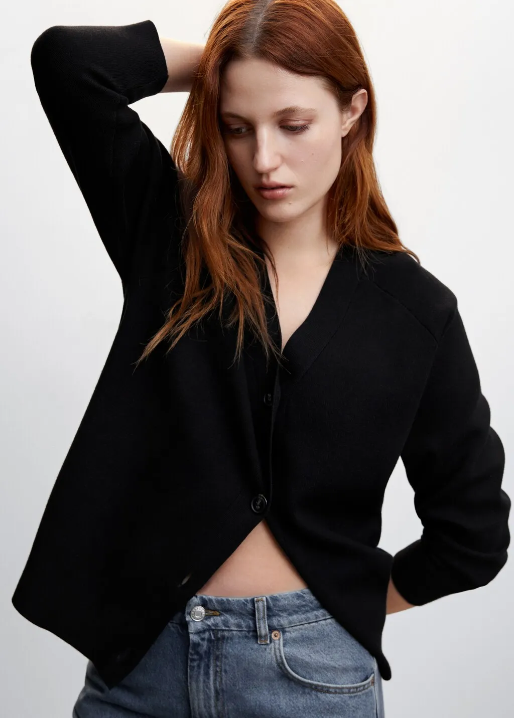Cardigan punto bottoni