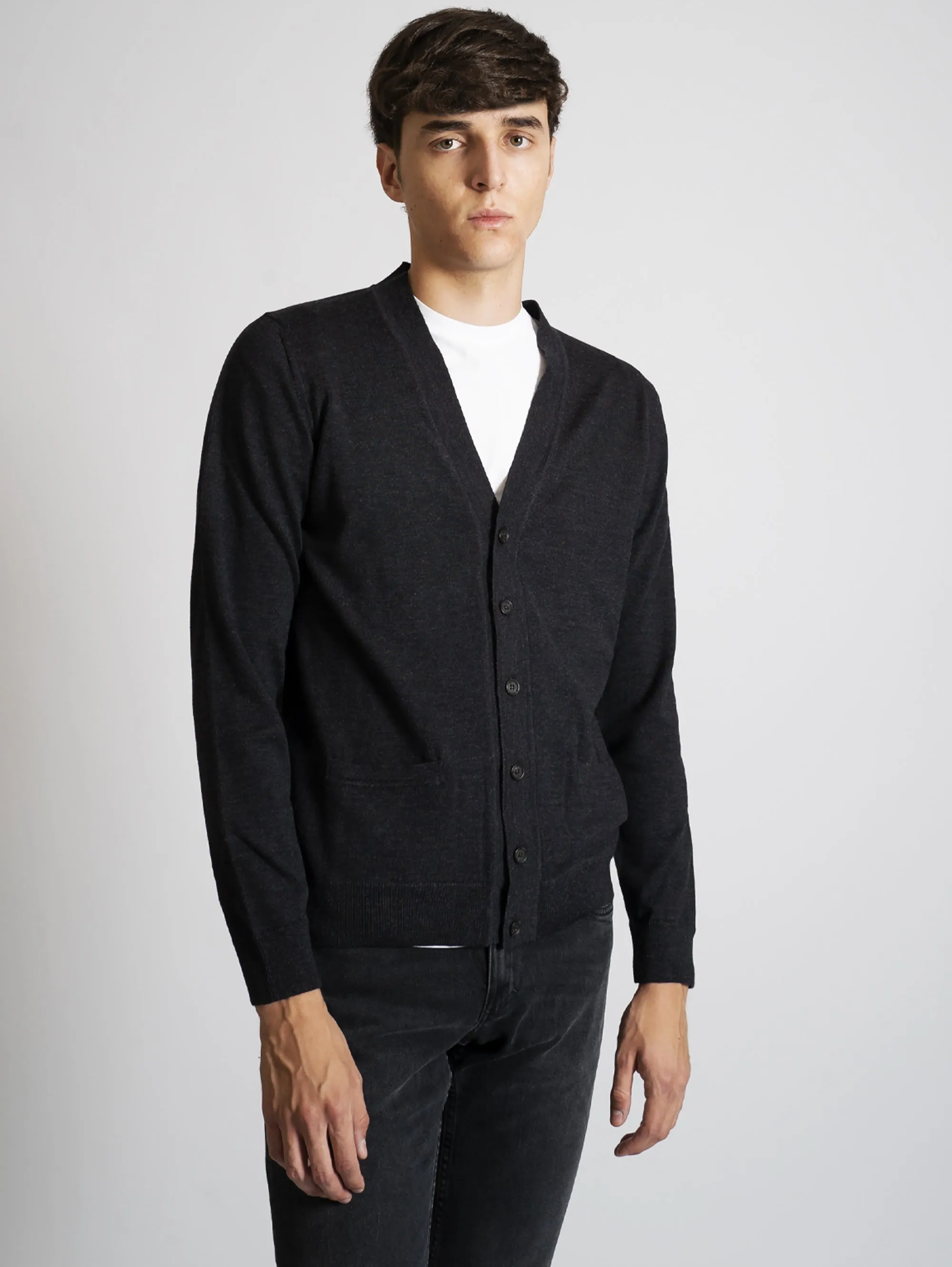 Cardigan Slim Fit Antracite