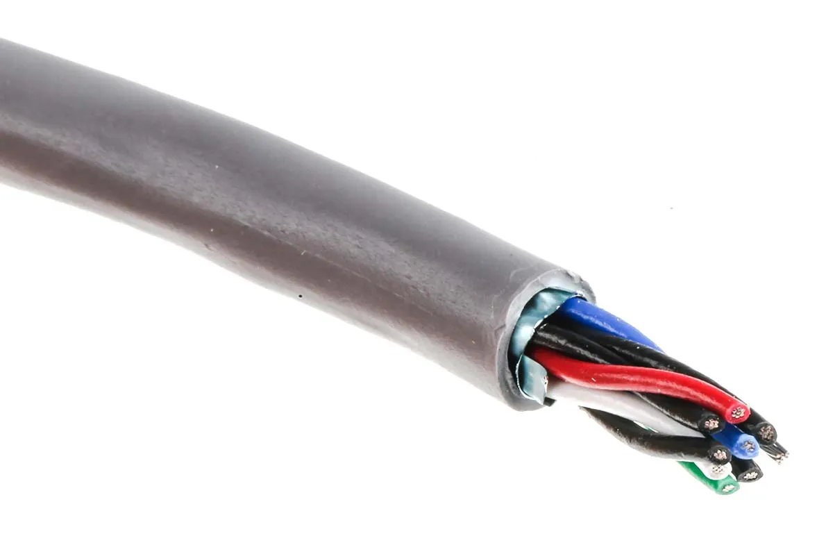 Cavo dati Alpha Wire Grigio, 4 coppie, 24 AWG, schermato, 300 V, Coppia intrecciata schermata