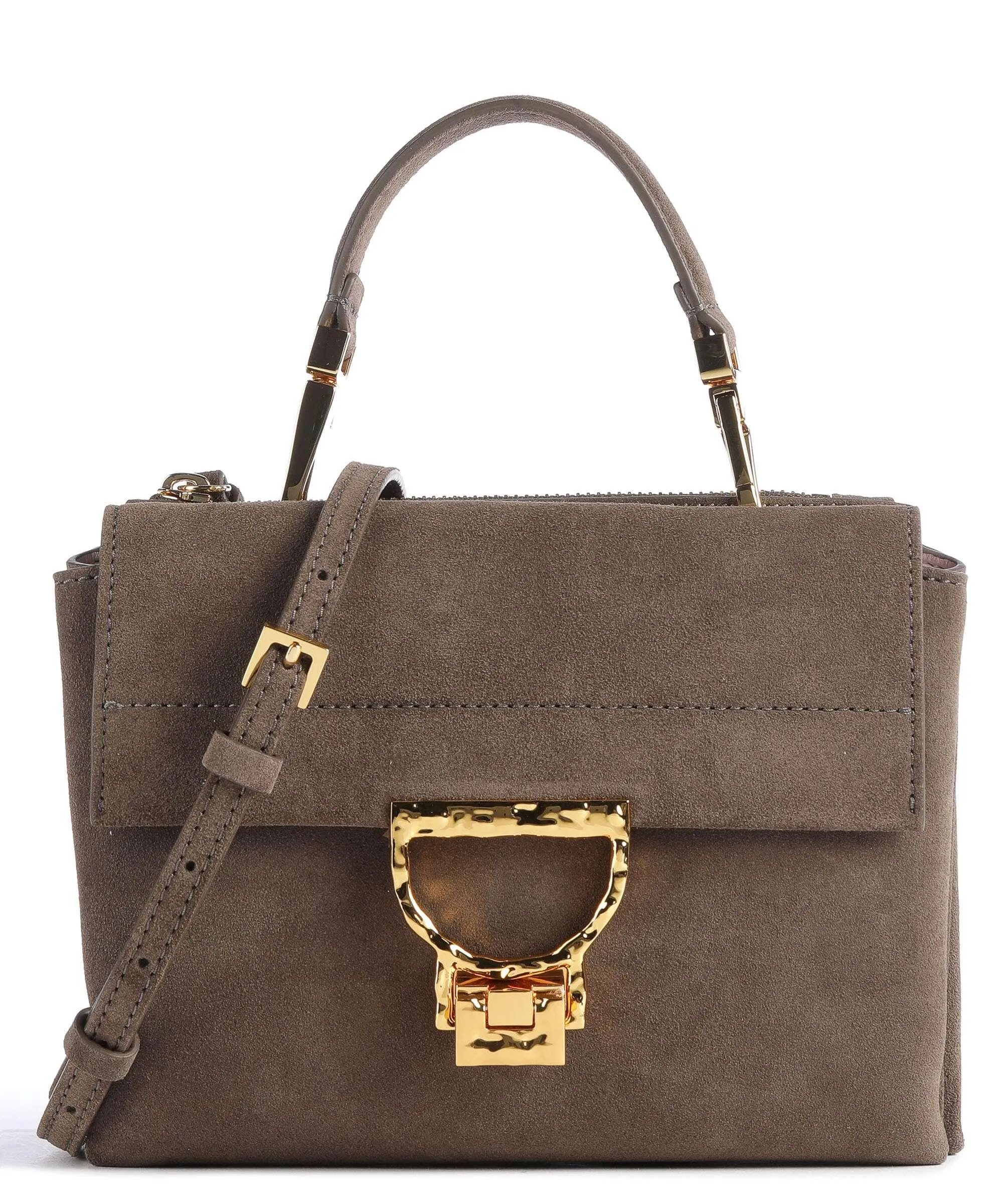  Coccinelle Arlettis Suede Borsa a tracolla pelle bovina ruvida marrone  
