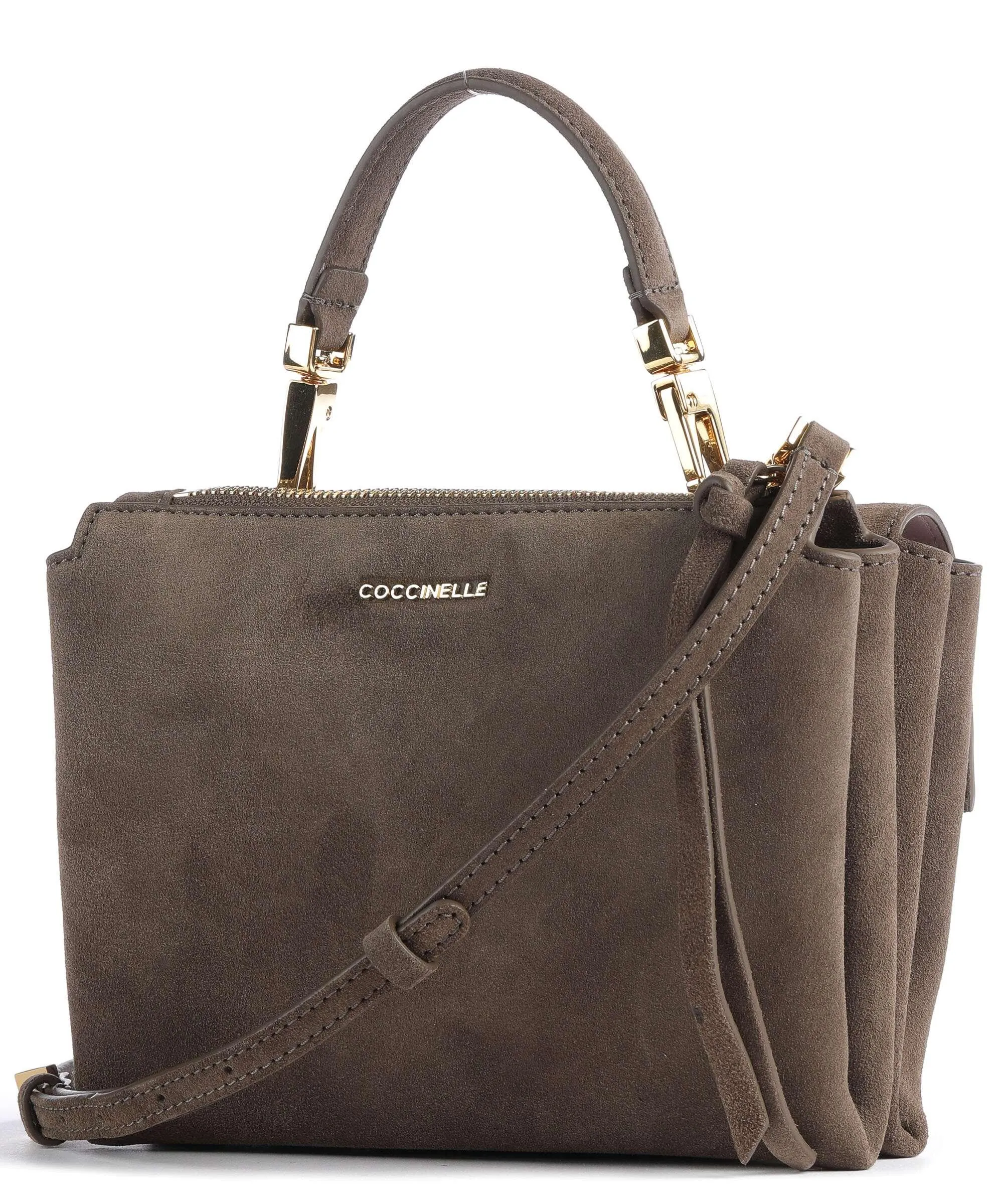  Coccinelle Arlettis Suede Borsa a tracolla pelle bovina ruvida marrone  