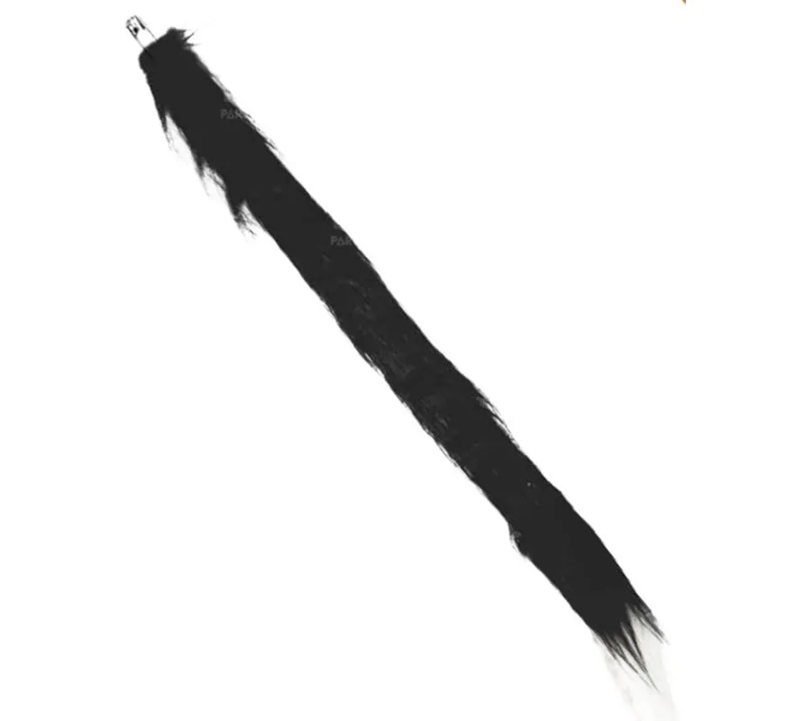 Coda di gatto nero con pelo 56 cm