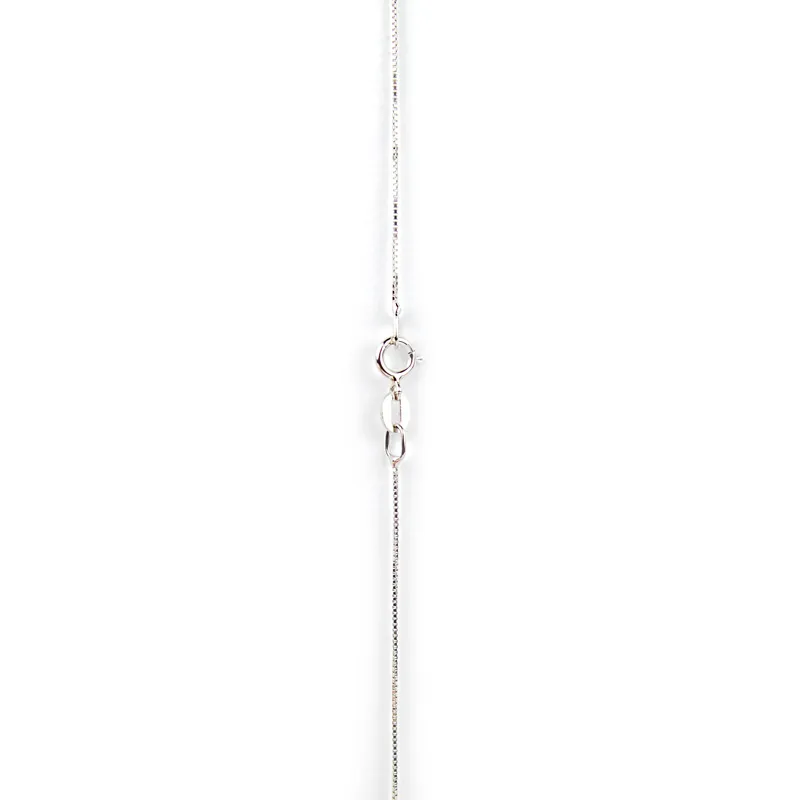 Collana veneziana oro bianco ciondolo perla e zircone