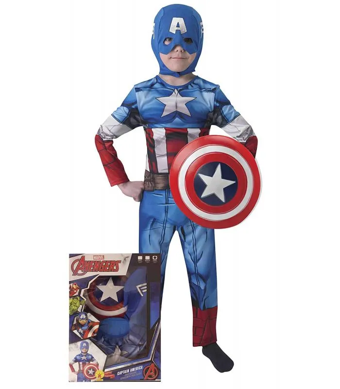COSTUME CAPITAN AMERICA BAMBINO TAGLIA L