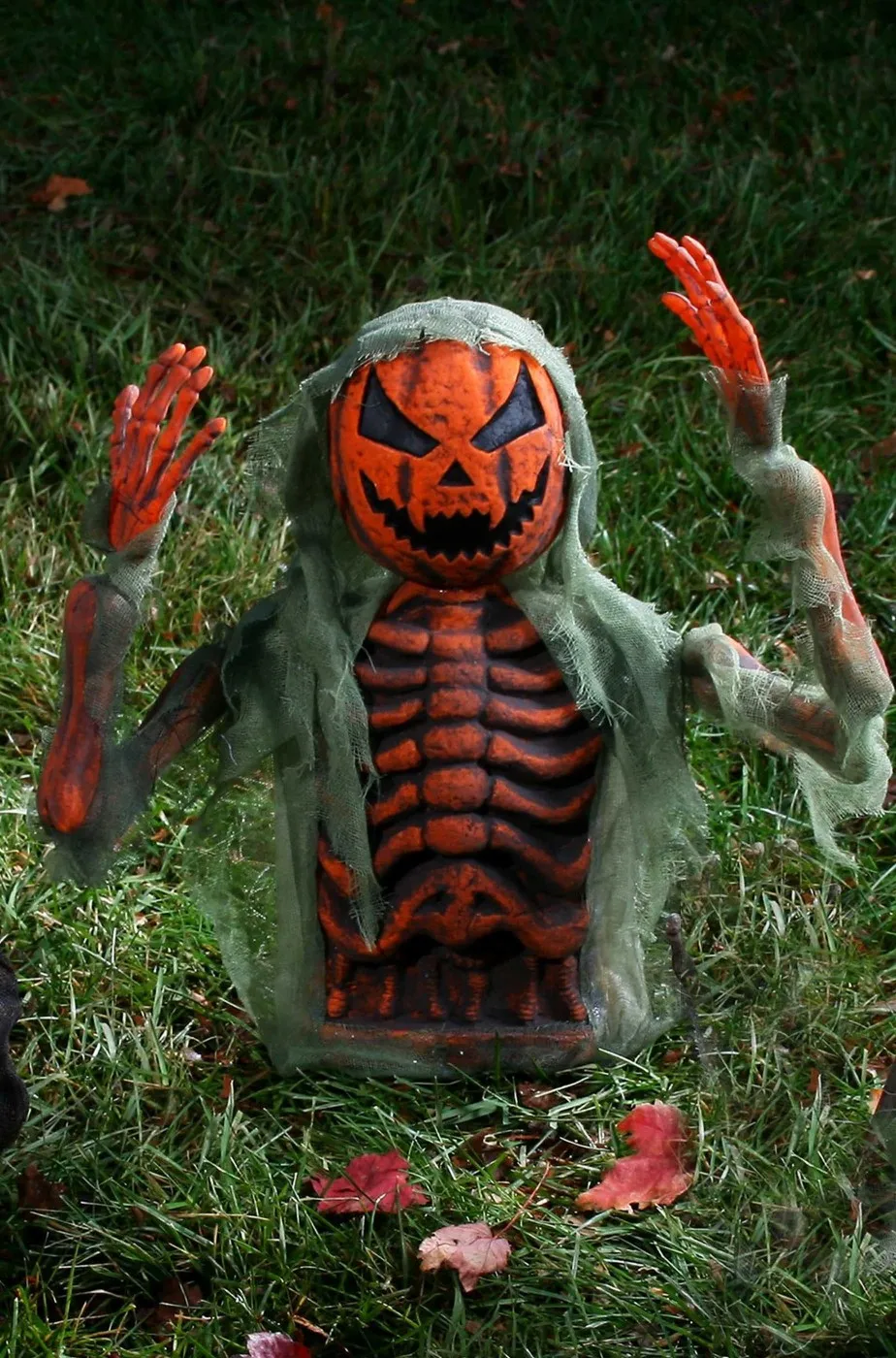 Decorazione Halloween da giardino Jack O'Lantern che esce dalla tomba