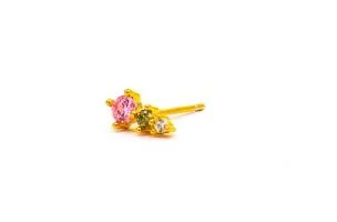 Elegante set di tre orecchini, ART874, colore oro