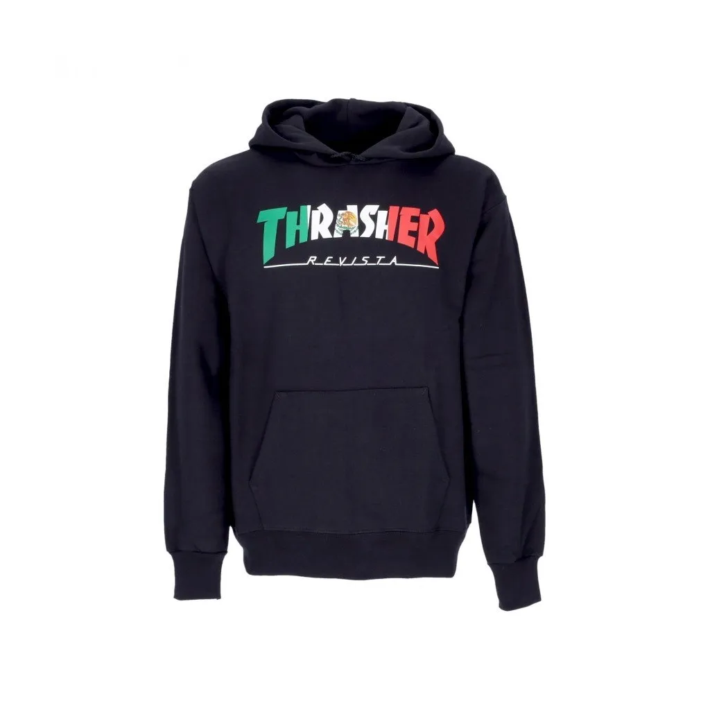 felpa cappuccio uomo mexico hoodie BLACK