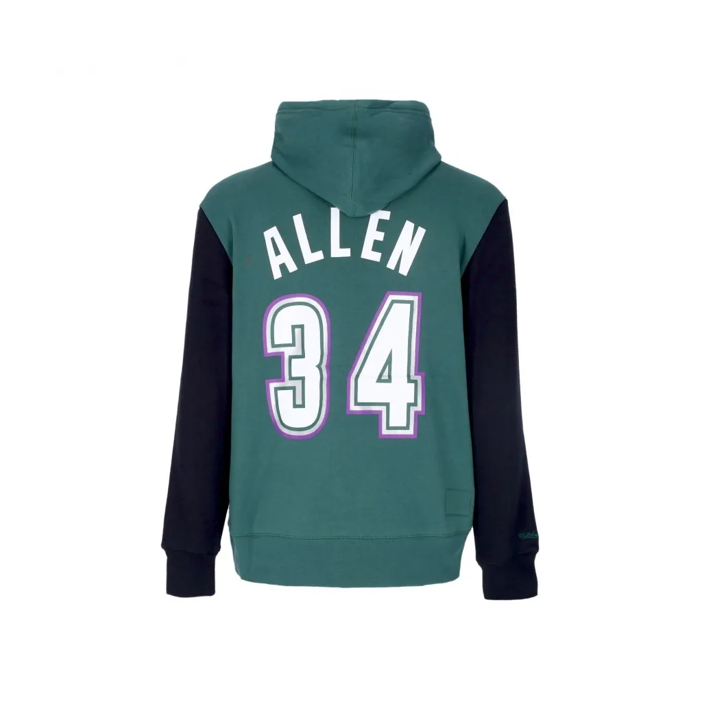 felpa cappuccio uomo nba fashion fleece hoodie 1996 no 34 ray allen hardwood classics milbuc ORIGINAL TEAM COLORS