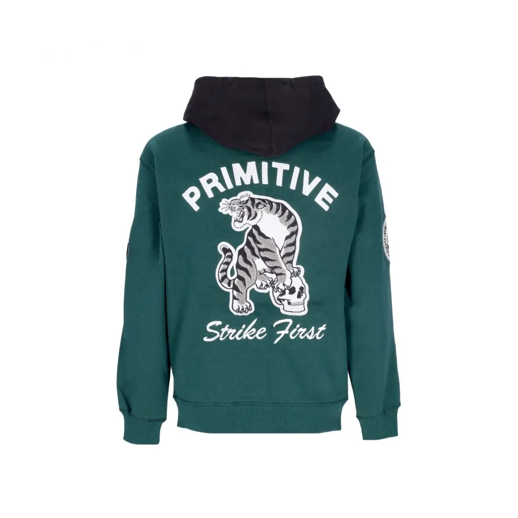 felpa cappuccio zip uomo alumni zip up hoodie GREEN