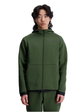 Felpa uomo in pile RWTech verde con cappuccio