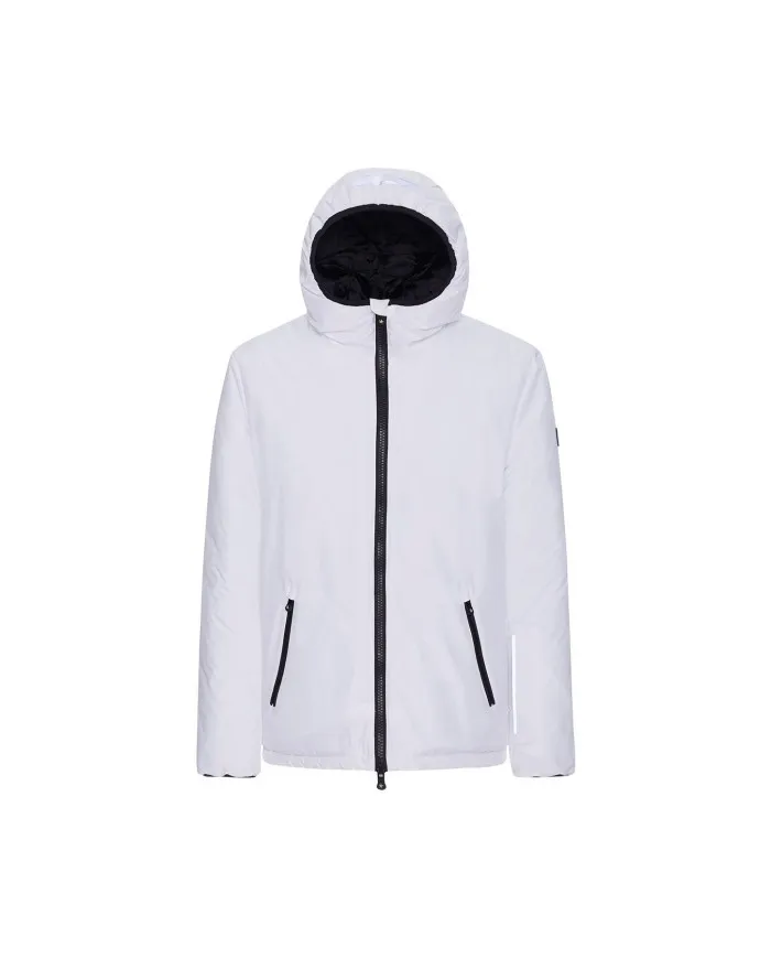 FK Effek F**k Piumino Uomo MAC666 A-ET Giacca Softshell con Cappuccio 001 BIANCO