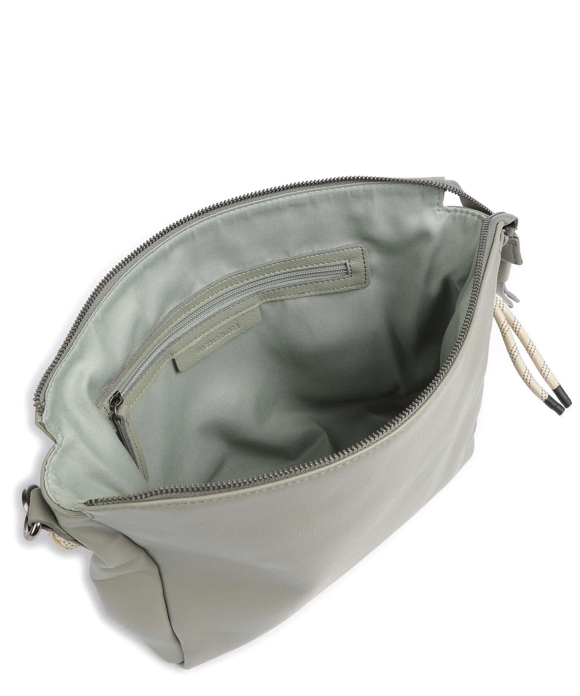  FredsBruder Nea Borsa hobo pelle di vacchetta grana grigio-verde  