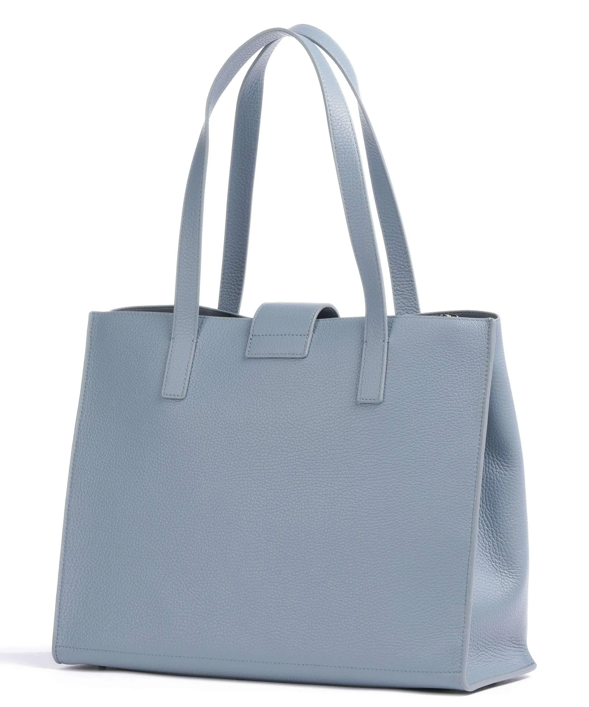  Furla 1927 L Borsa shopper pelle granulata blu-grigio  