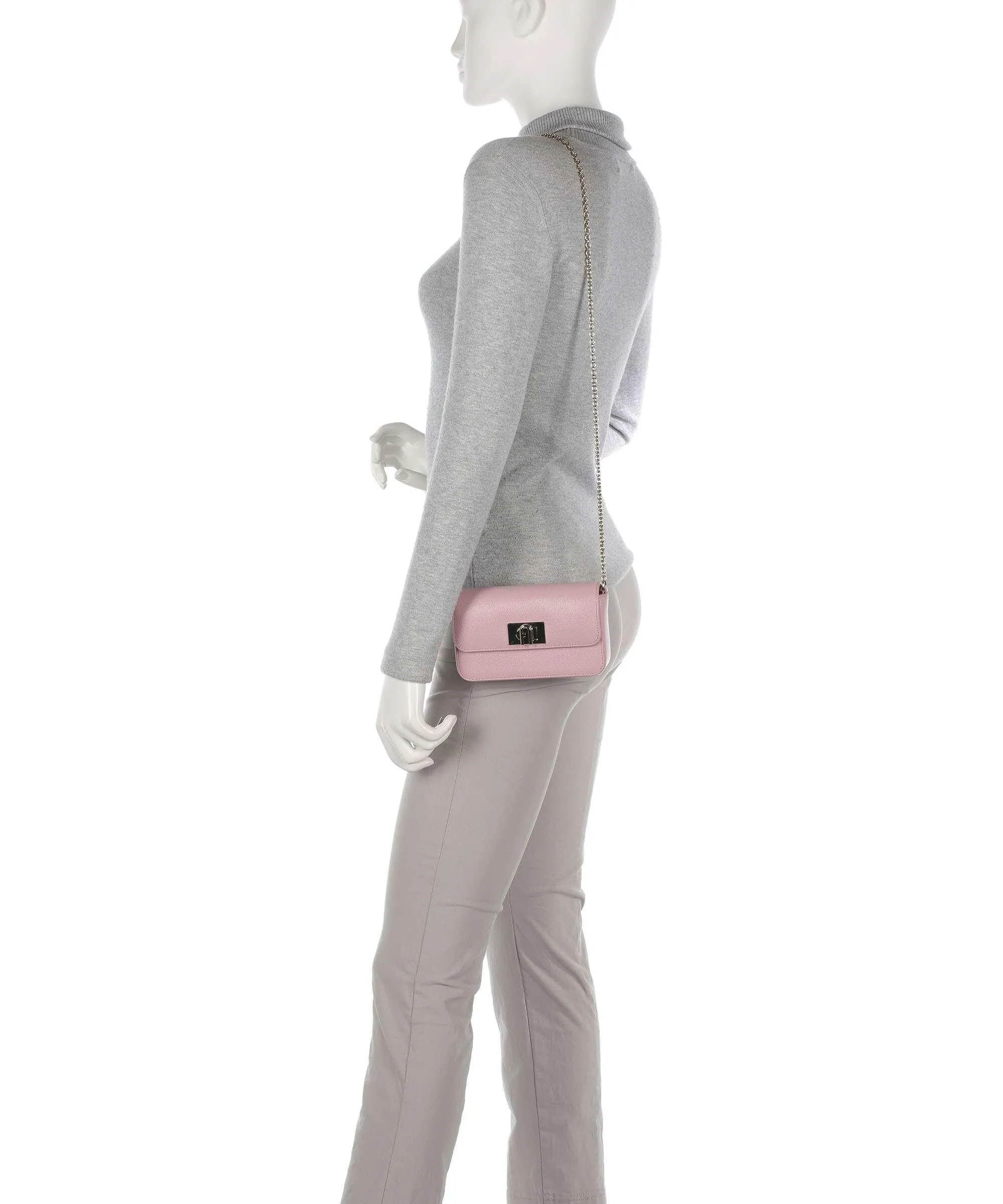  Furla 1927 Mini Borsa a tracolla pelle granulata rosa  