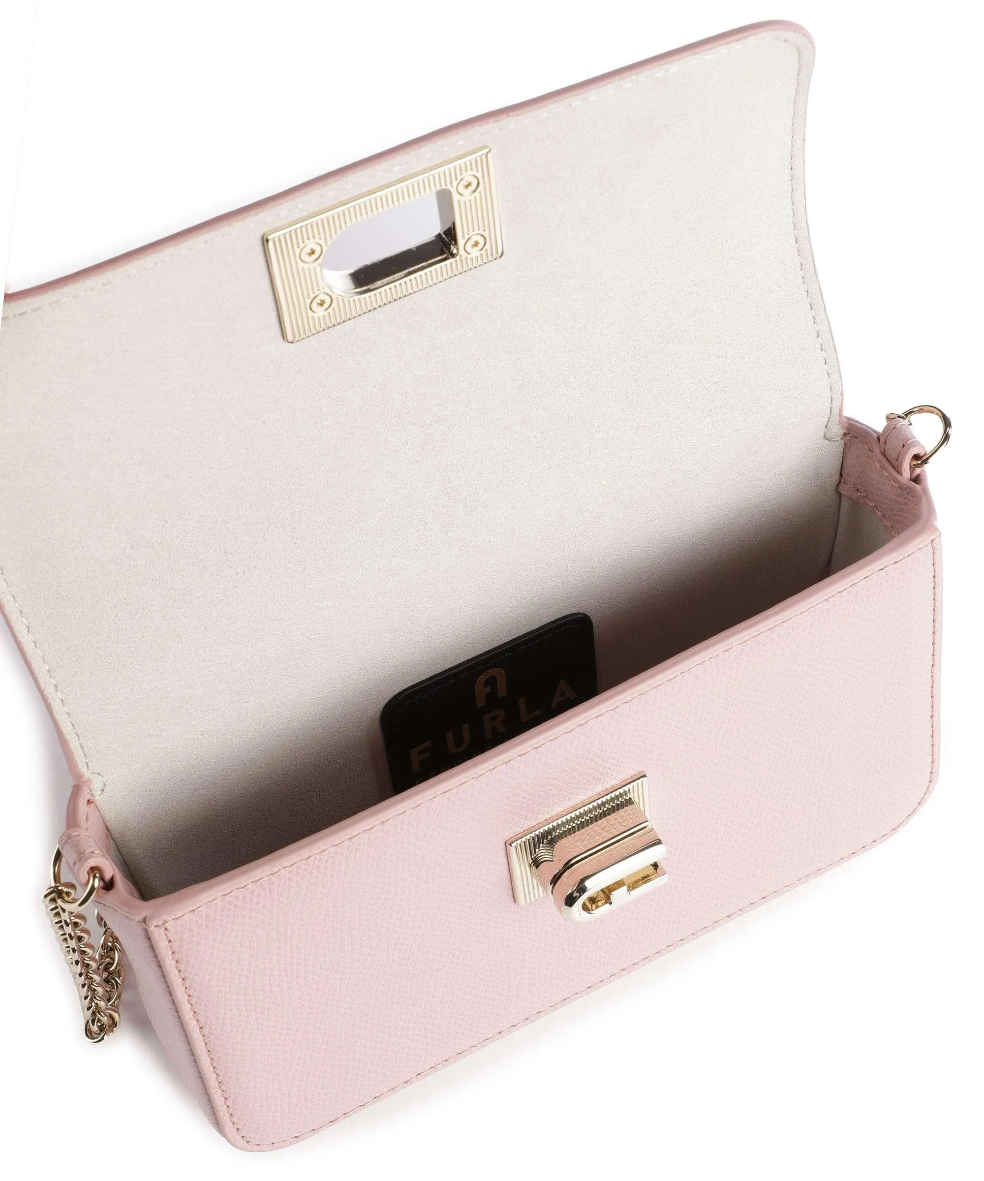  Furla 1927 Mini Borsa a tracolla pelle granulata rosa  
