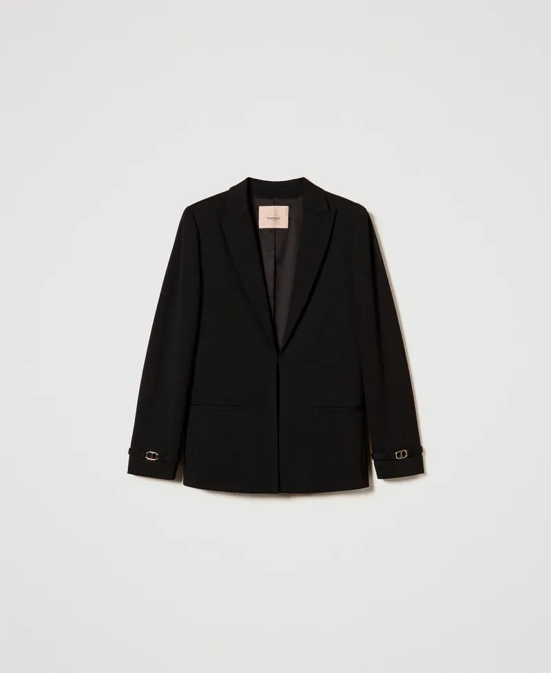 Giacca blazer con cinturino Oval T