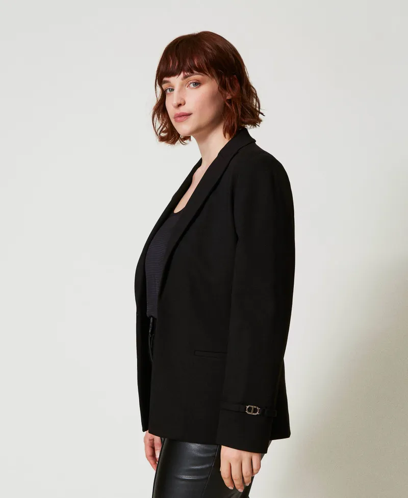 Giacca blazer con cinturino Oval T