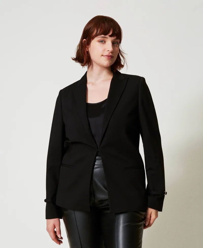 Giacca blazer con cinturino Oval T