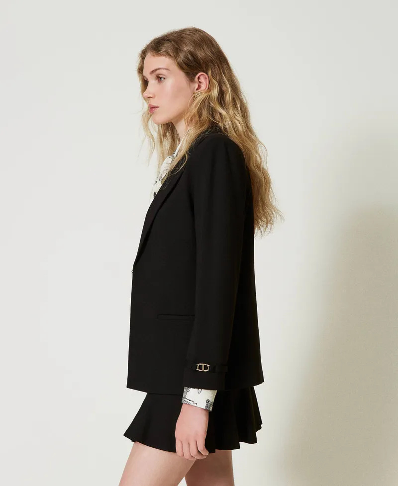 Giacca blazer con cinturino Oval T
