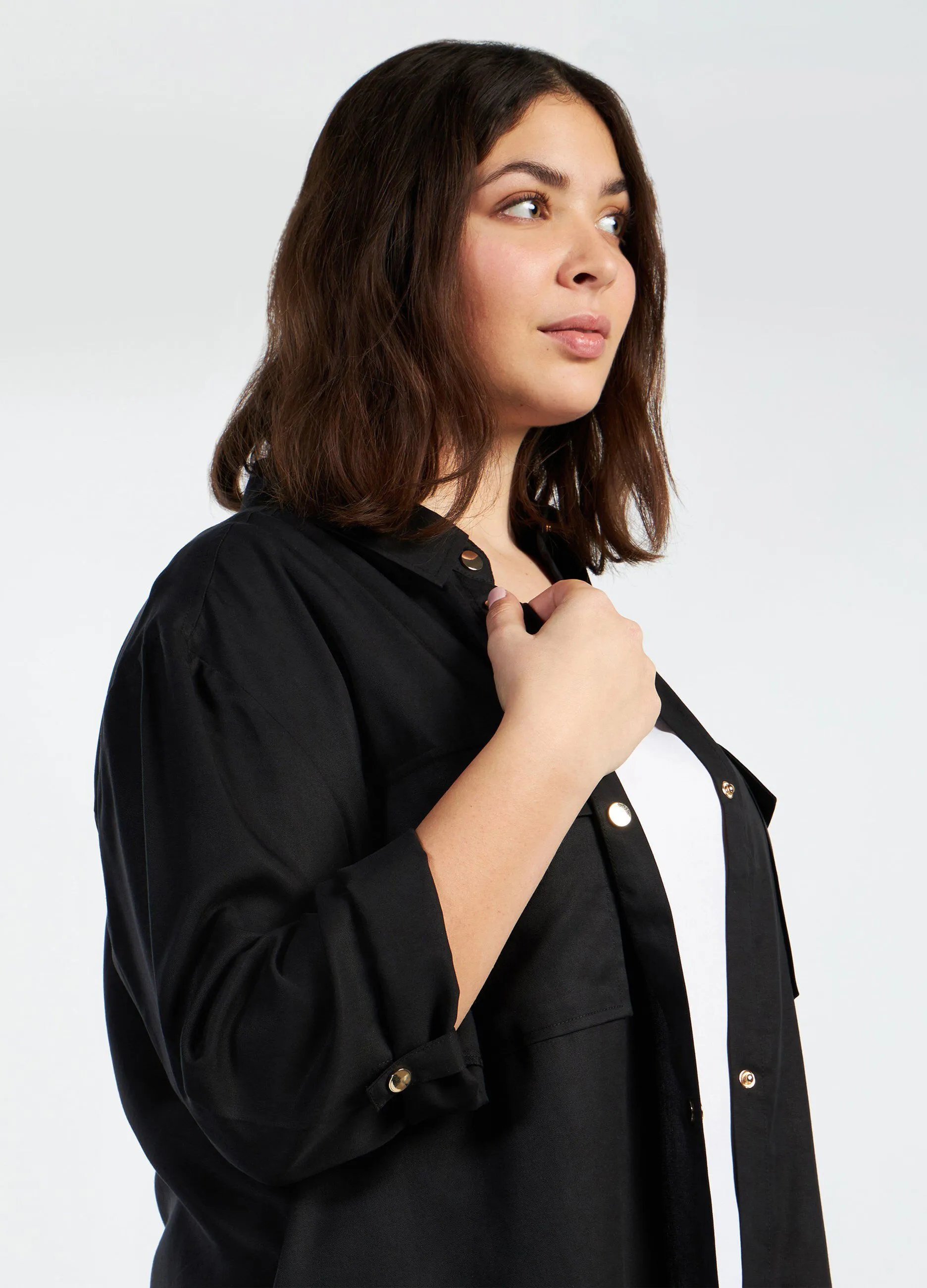 Giacca camicia donna curvy