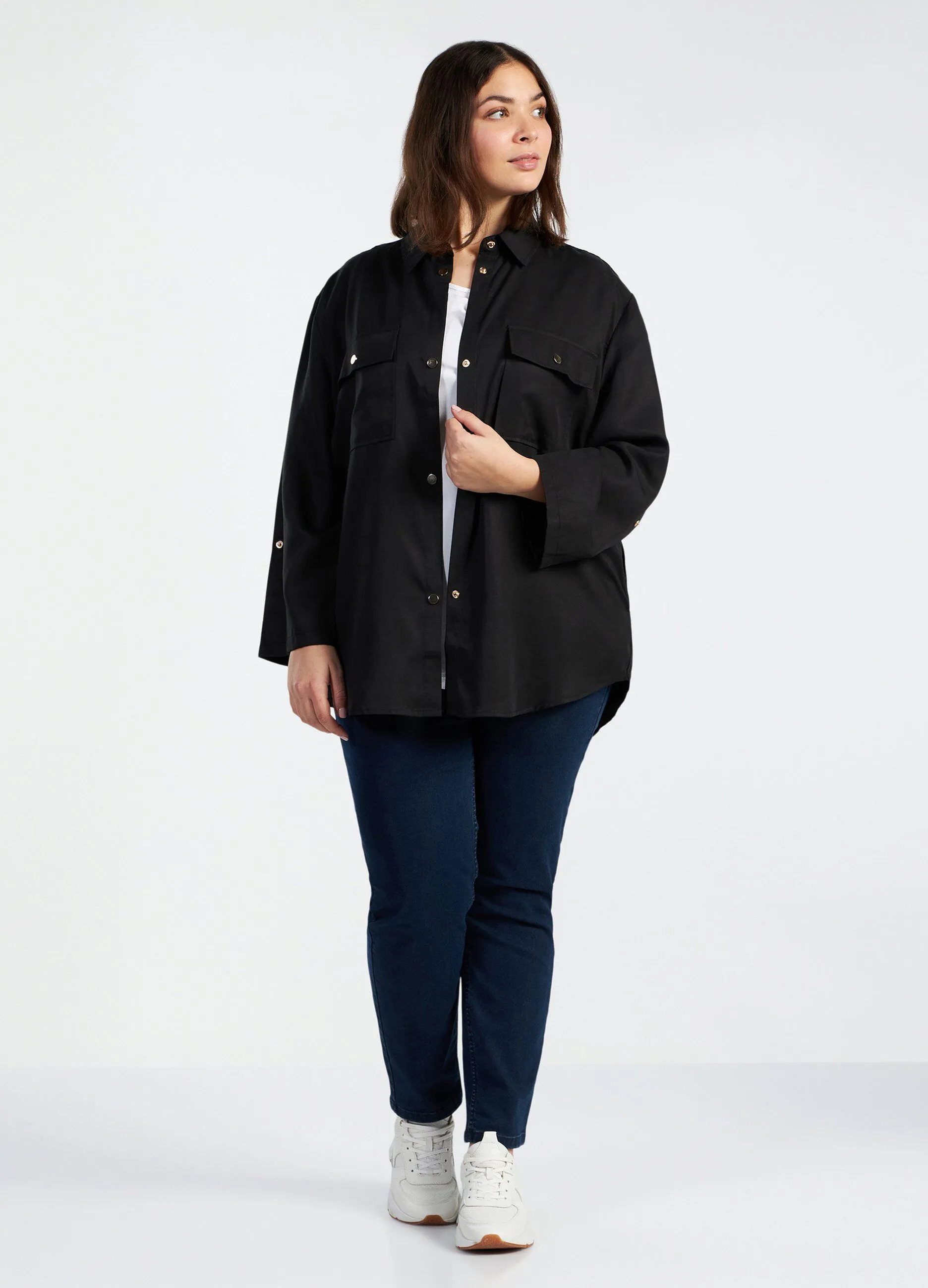 Giacca camicia donna curvy
