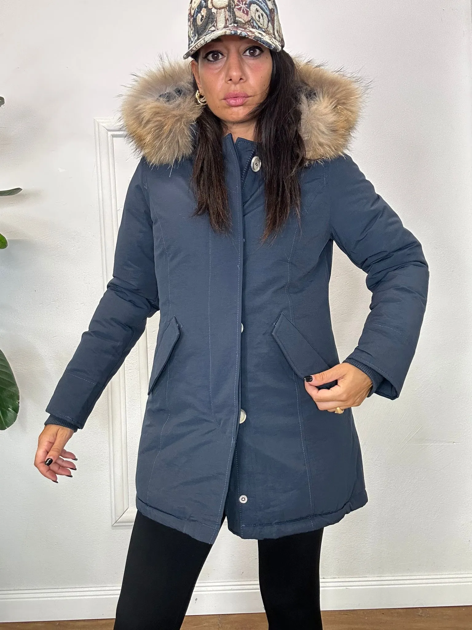 GIACCONE PARKA BLU