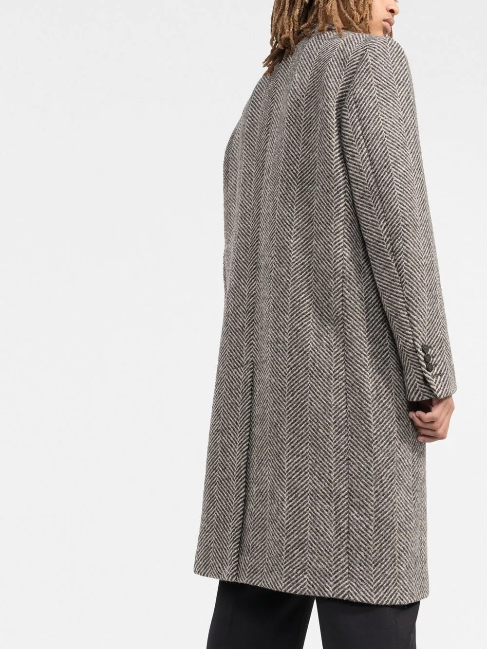 Golden Goose-Cappotto monopetto con applicazione