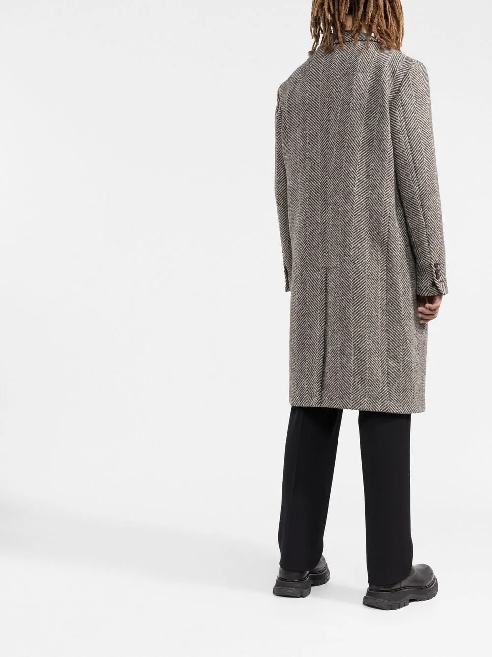 Golden Goose-Cappotto monopetto con applicazione