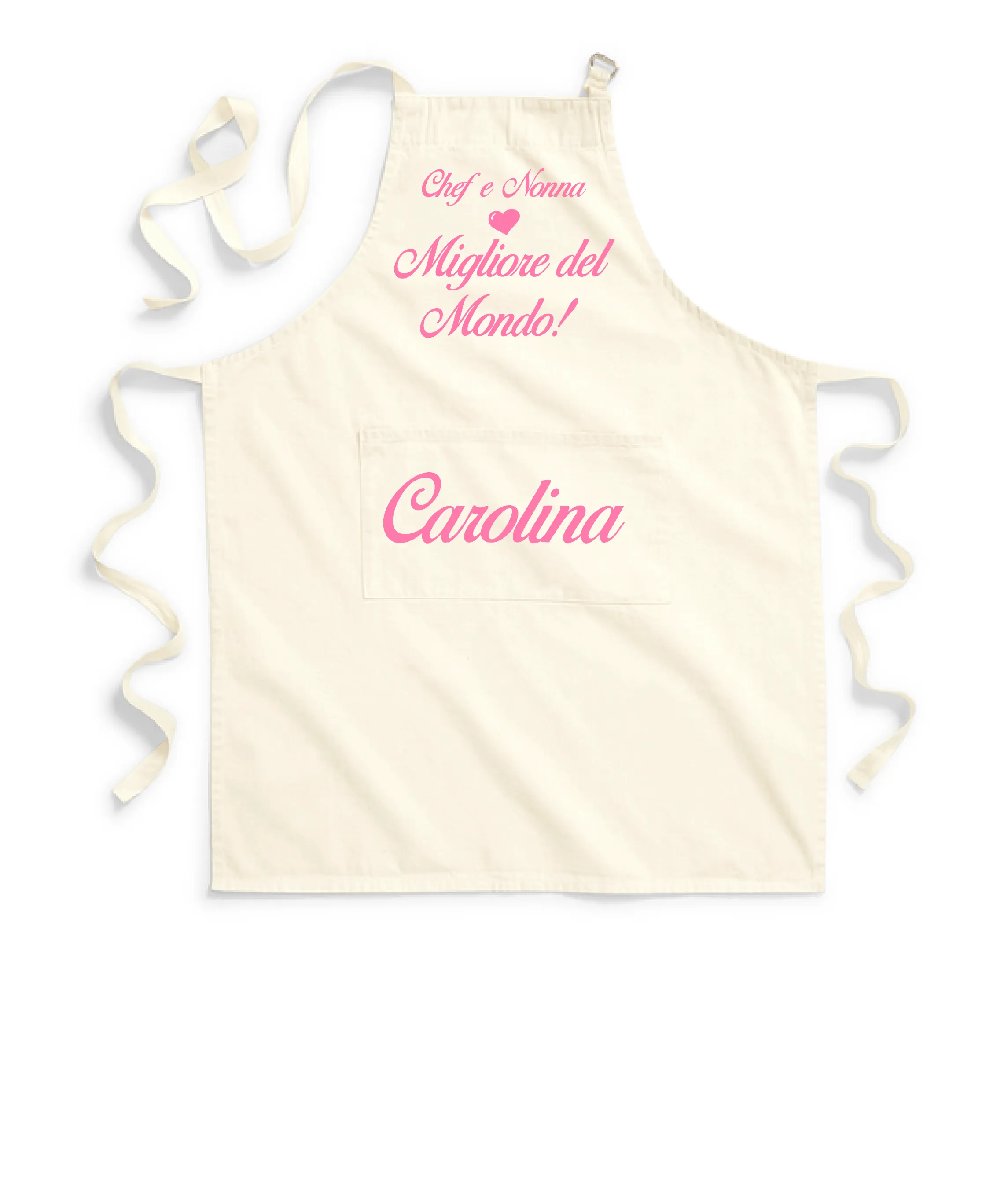 Grembiule chef in 100% cotone Personalizzabile Per Nonno Nonna