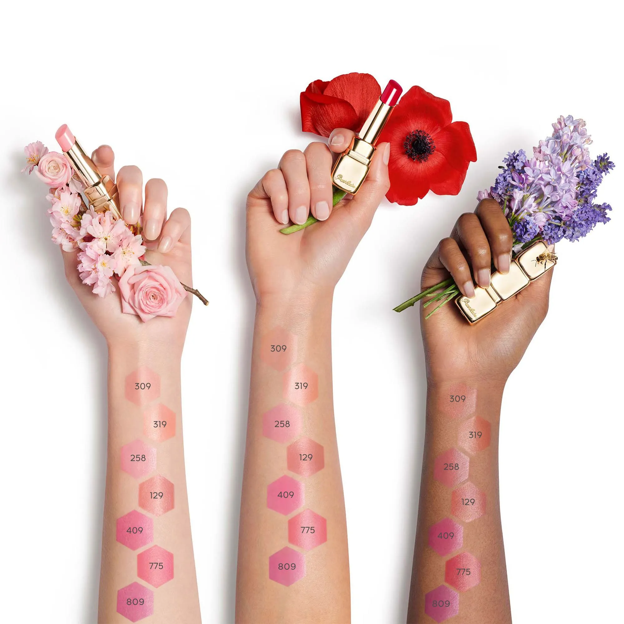  GUERLAIN   KissKiss Bee Glow - Balsamo labbra colorato infuso al miele 98 di origine naturale |  - 809 LAVENDER GLOW