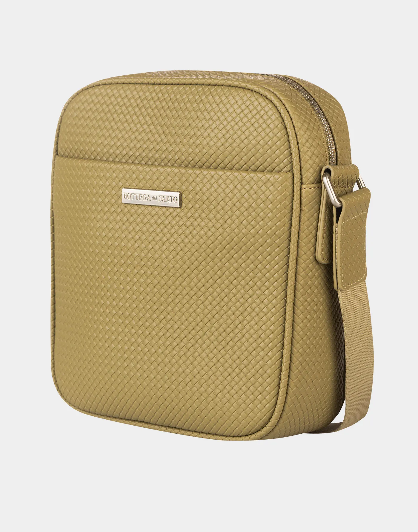 Hand-bag verde stampata con tracolla
