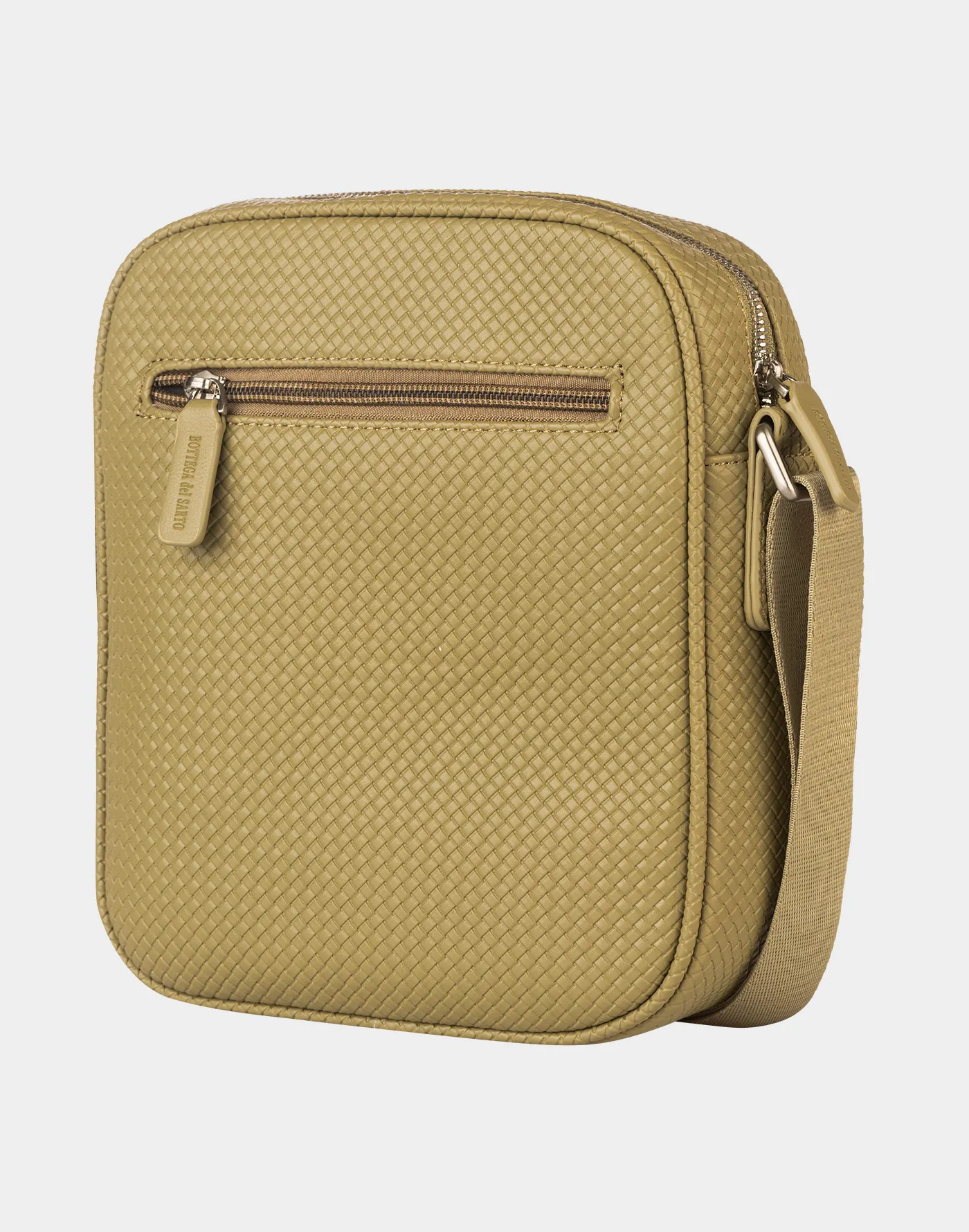 Hand-bag verde stampata con tracolla