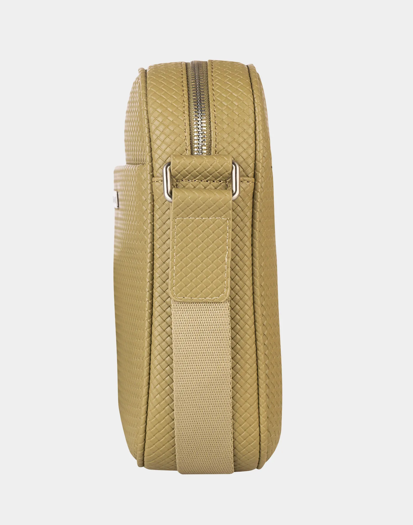 Hand-bag verde stampata con tracolla