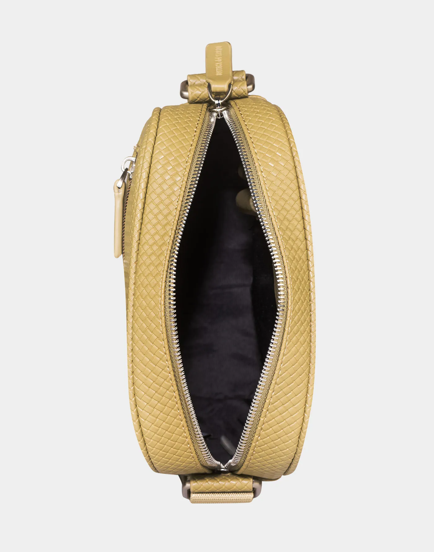 Hand-bag verde stampata con tracolla